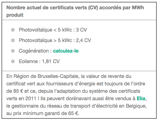 certificats verts brugel
